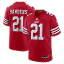 Zennovawear Deion Sanders San Francisco 49ers Team Retired Player Game Jersey - Scarlet