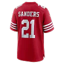 Zennovawear Deion Sanders San Francisco 49ers Team Retired Player Game Jersey - Scarlet