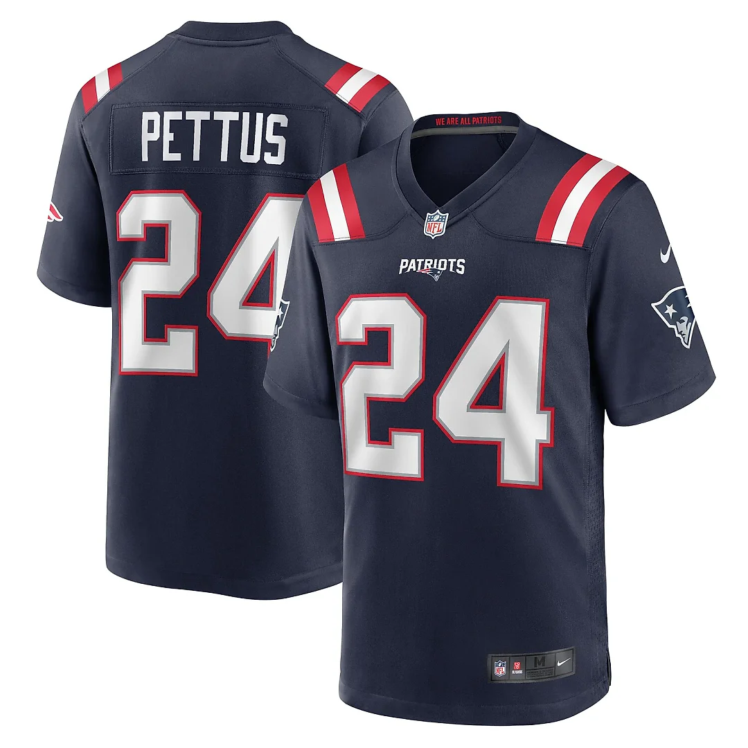 Zennovawear Dell Pettus New England Patriots Game Jersey - Navy
