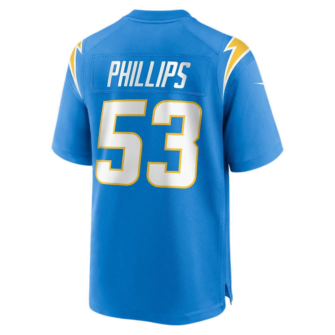 Zennovawear Del'Shawn Phillips Los Angeles Chargers Team Game Jersey - Powder Blue