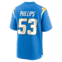 Zennovawear Del'Shawn Phillips Los Angeles Chargers Team Game Jersey - Powder Blue