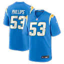 Zennovawear Del'Shawn Phillips Los Angeles Chargers Team Game Jersey - Powder Blue