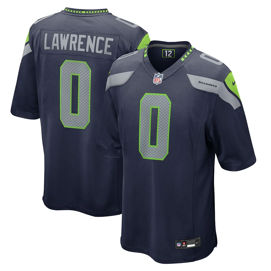 Zennovawear DeMarcus Lawrence Seattle Seahawks Team Game Jersey - College Navy