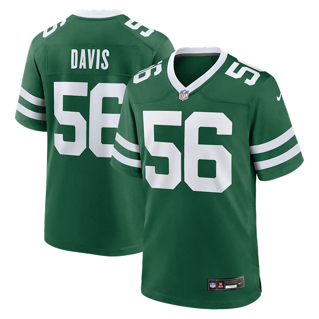 Zennovawear Demario Davis New York Jets Team Game Jersey - Legacy Green