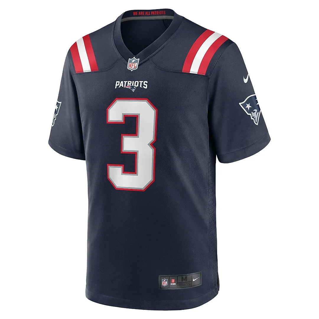 Zennovawear Demario Douglas New England Patriots Game Jersey - Navy