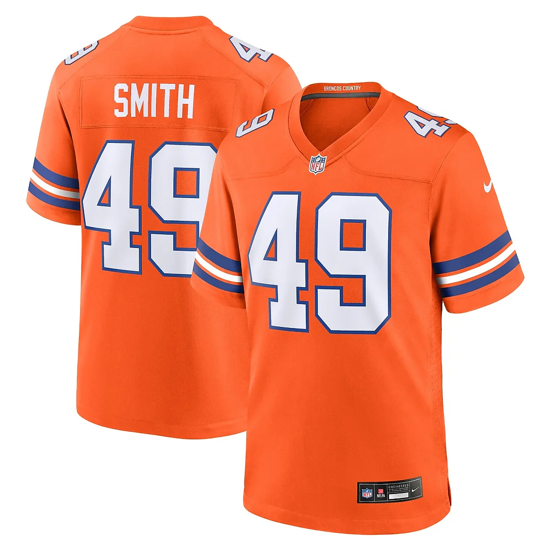 Zennovawear Dennis Smith Denver Broncos Retired Player Alternate Game Jersey - Orange