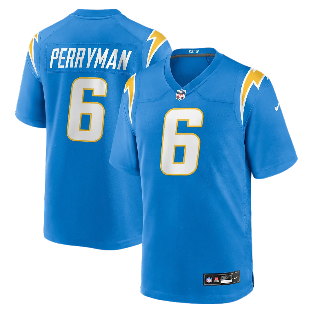 Zennovawear Denzel Perryman Los Angeles Chargers Team Game Jersey - Powder Blue