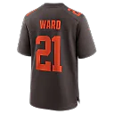 Zennovawear Denzel Ward Cleveland Browns Alpha Dawg Game Jersey - Brown