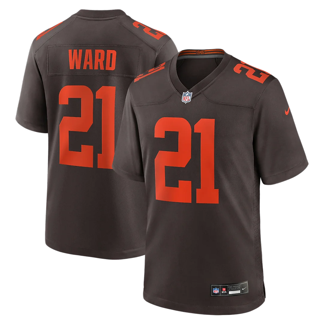 Zennovawear Denzel Ward Cleveland Browns Alpha Dawg Game Jersey - Brown