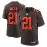 Zennovawear Denzel Ward Cleveland Browns Alpha Dawg Game Jersey - Brown