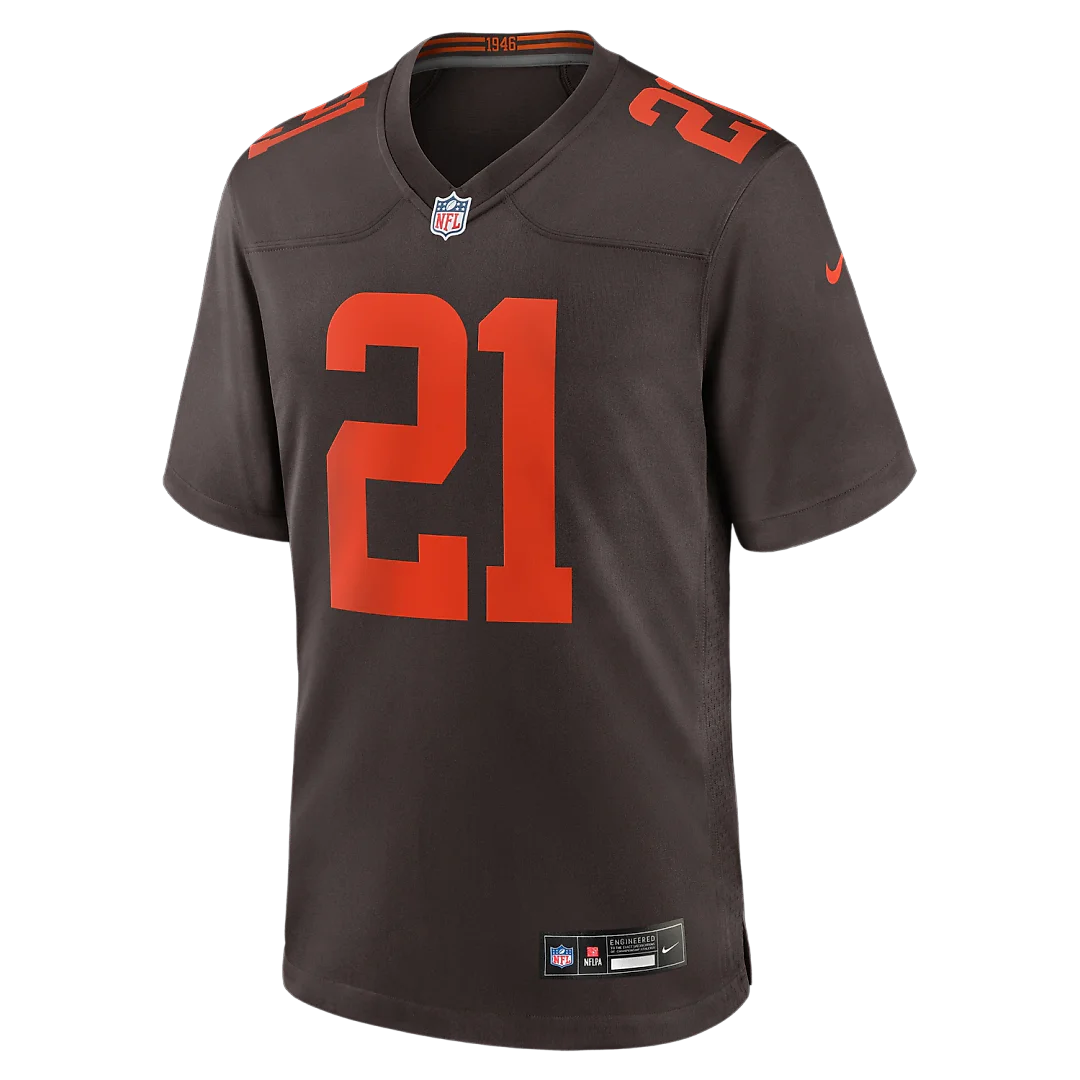 Zennovawear Denzel Ward Cleveland Browns Alpha Dawg Game Jersey - Brown