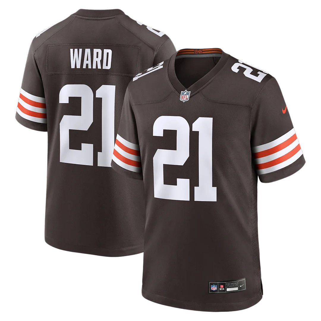 Zennovawear Denzel Ward Cleveland Browns Player Game Jersey - Brown