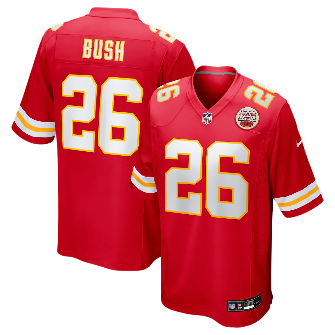 Zennovawear Deon Bush Kansas City Chiefs Game Player Jersey - Red