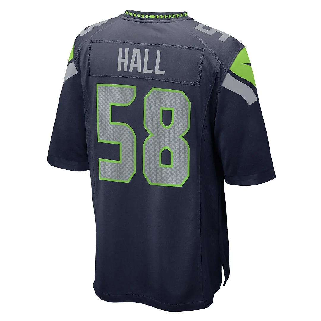 Zennovawear Derick Hall Seattle Seahawks Game Jersey - College Navy
