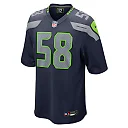 Zennovawear Derick Hall Seattle Seahawks Game Jersey - College Navy