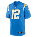 Zennovawear Derius Davis Los Angeles Chargers Team Game Jersey - Powder Blue