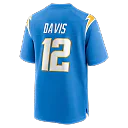 Zennovawear Derius Davis Los Angeles Chargers Team Game Jersey - Powder Blue