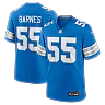 Zennovawear Derrick Barnes Detroit Lions Team Game Jersey - Blue