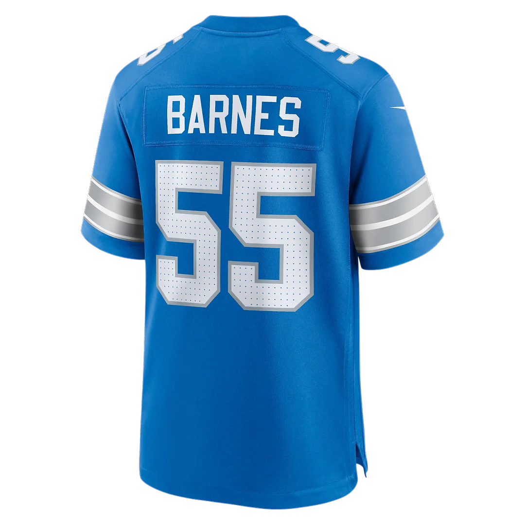 Zennovawear Derrick Barnes Detroit Lions Team Game Jersey - Blue