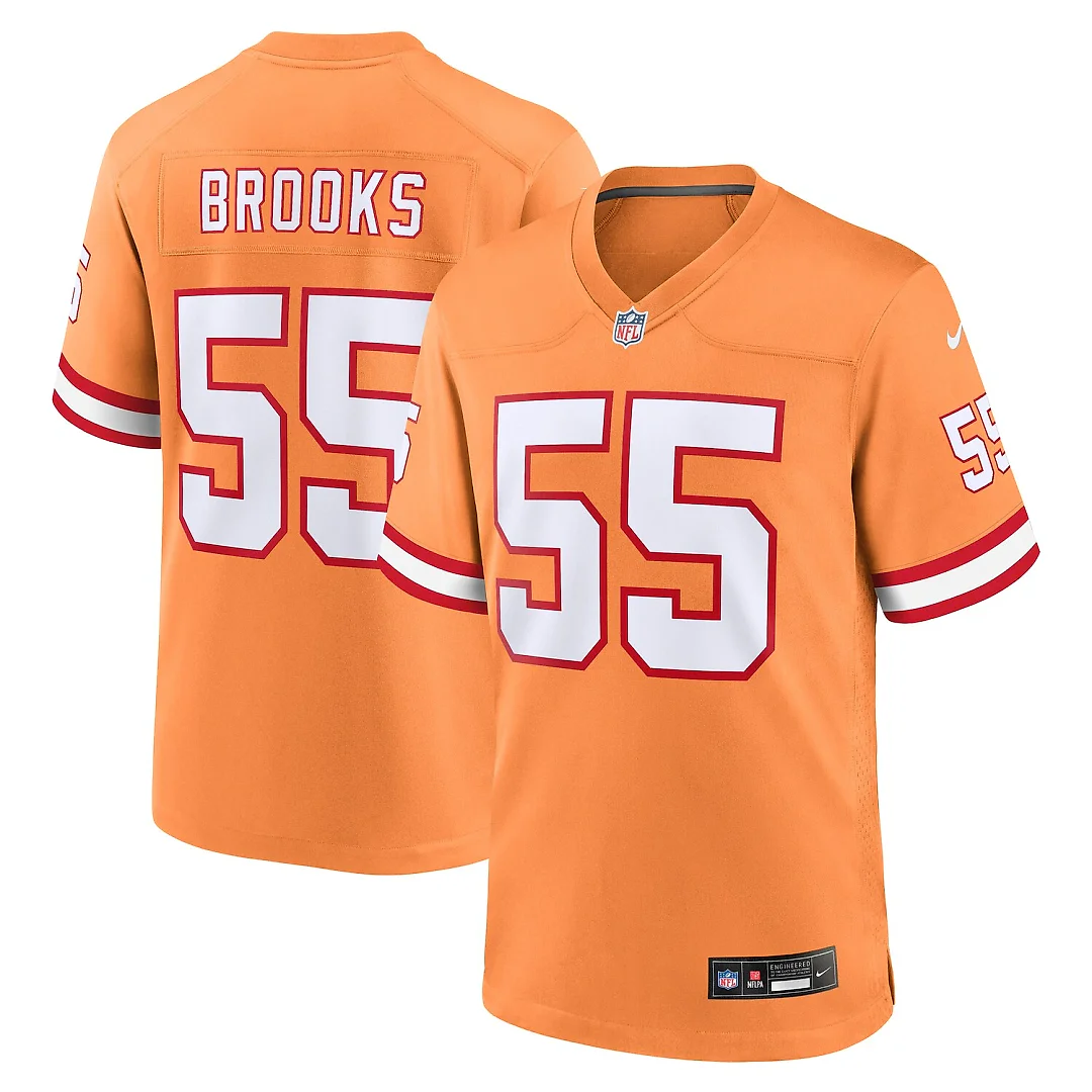 Zennovawear Derrick Brooks Tampa Bay Buccaneers Throwback Game Jersey - Orange