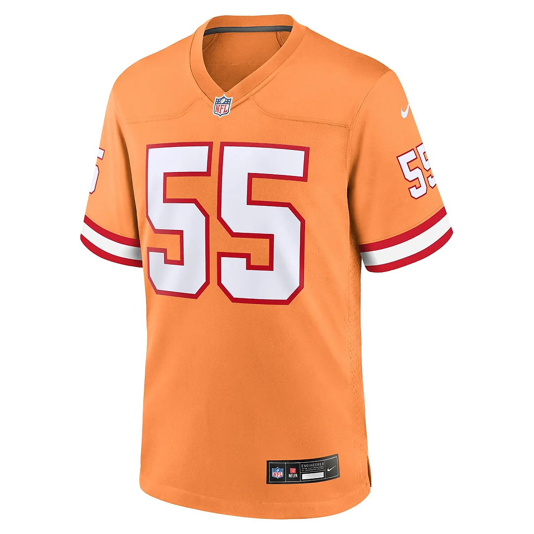 Zennovawear Derrick Brooks Tampa Bay Buccaneers Throwback Game Jersey - Orange