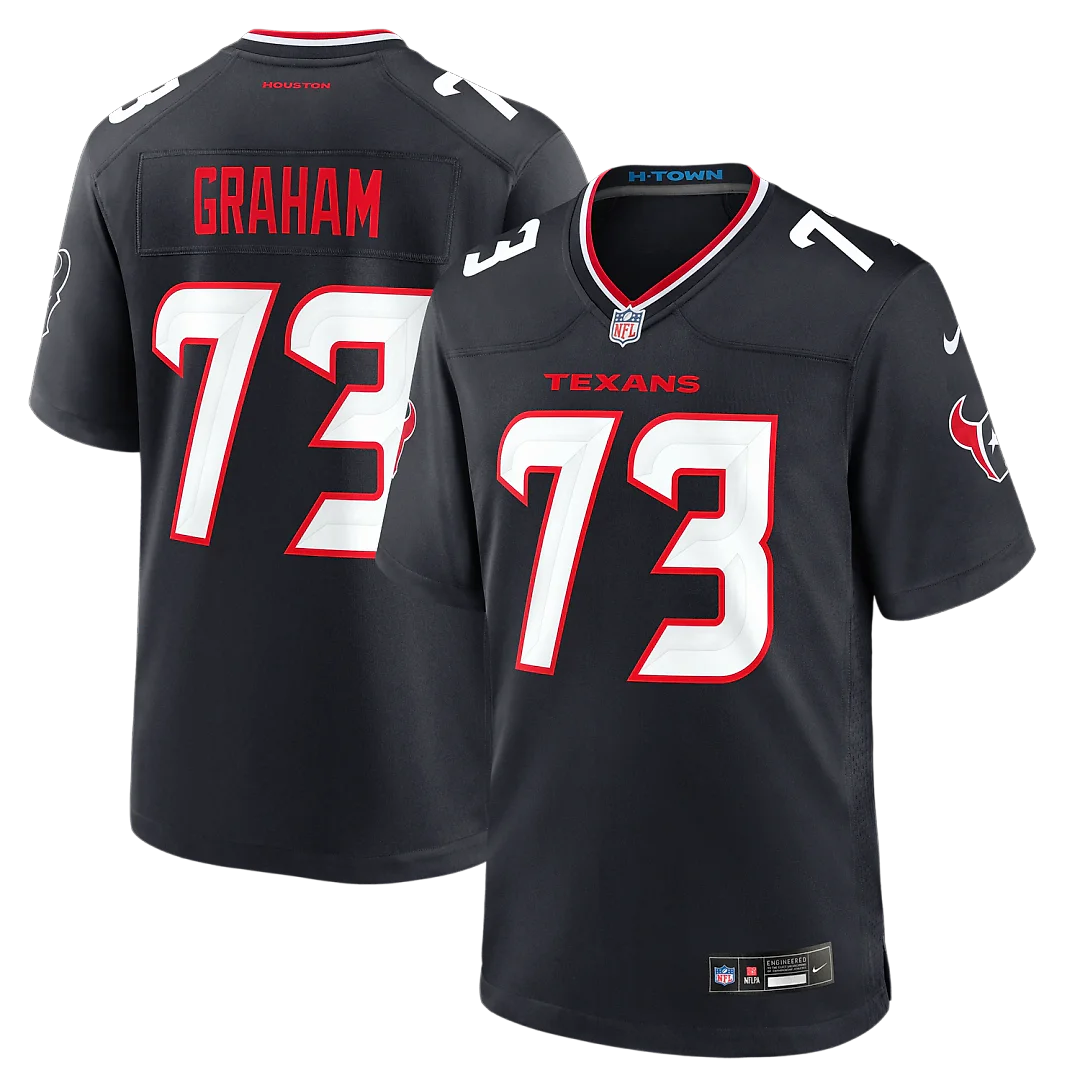 Zennovawear Derrick Graham Houston Texans Team Game Jersey - Navy