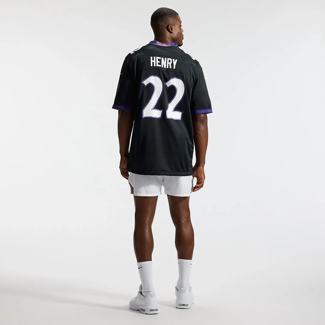 Zennovawear Derrick Henry Baltimore Ravens Alternate Game Jersey - Black