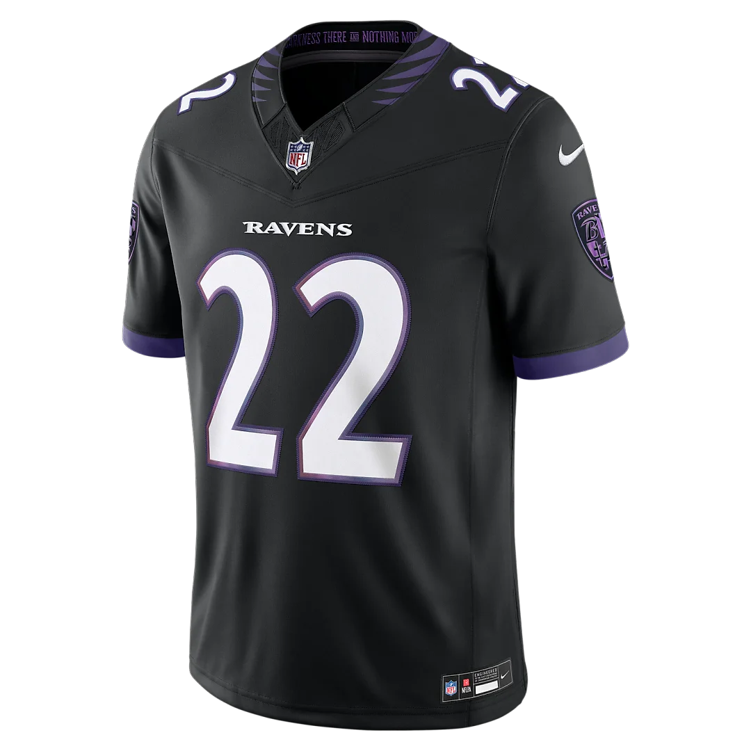 Zennovawear Derrick Henry Baltimore Ravens Alternate Alternate Vapor FUSE. Stitched Limited Jersey - Black
