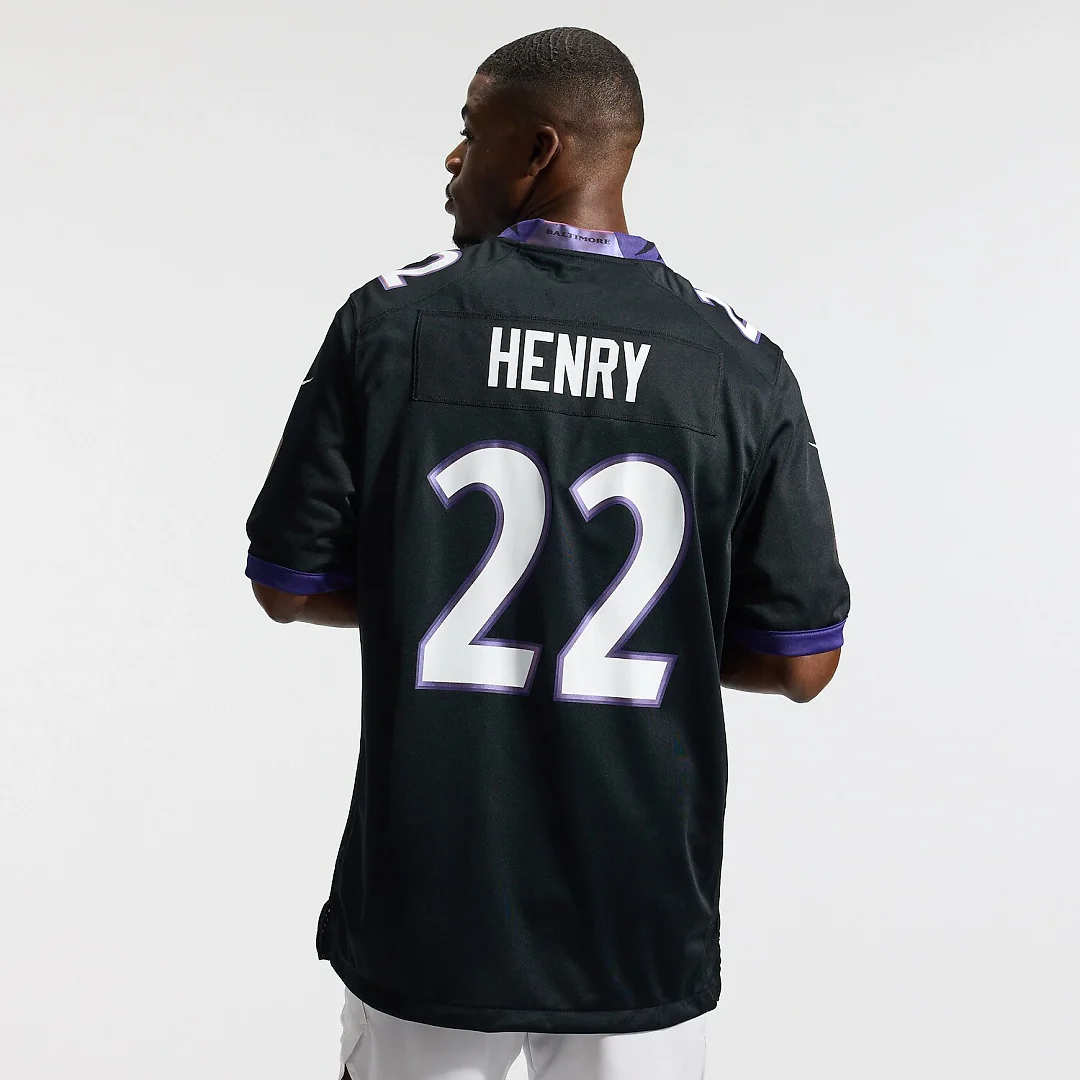 Zennovawear Derrick Henry Baltimore Ravens Alternate Game Jersey - Black
