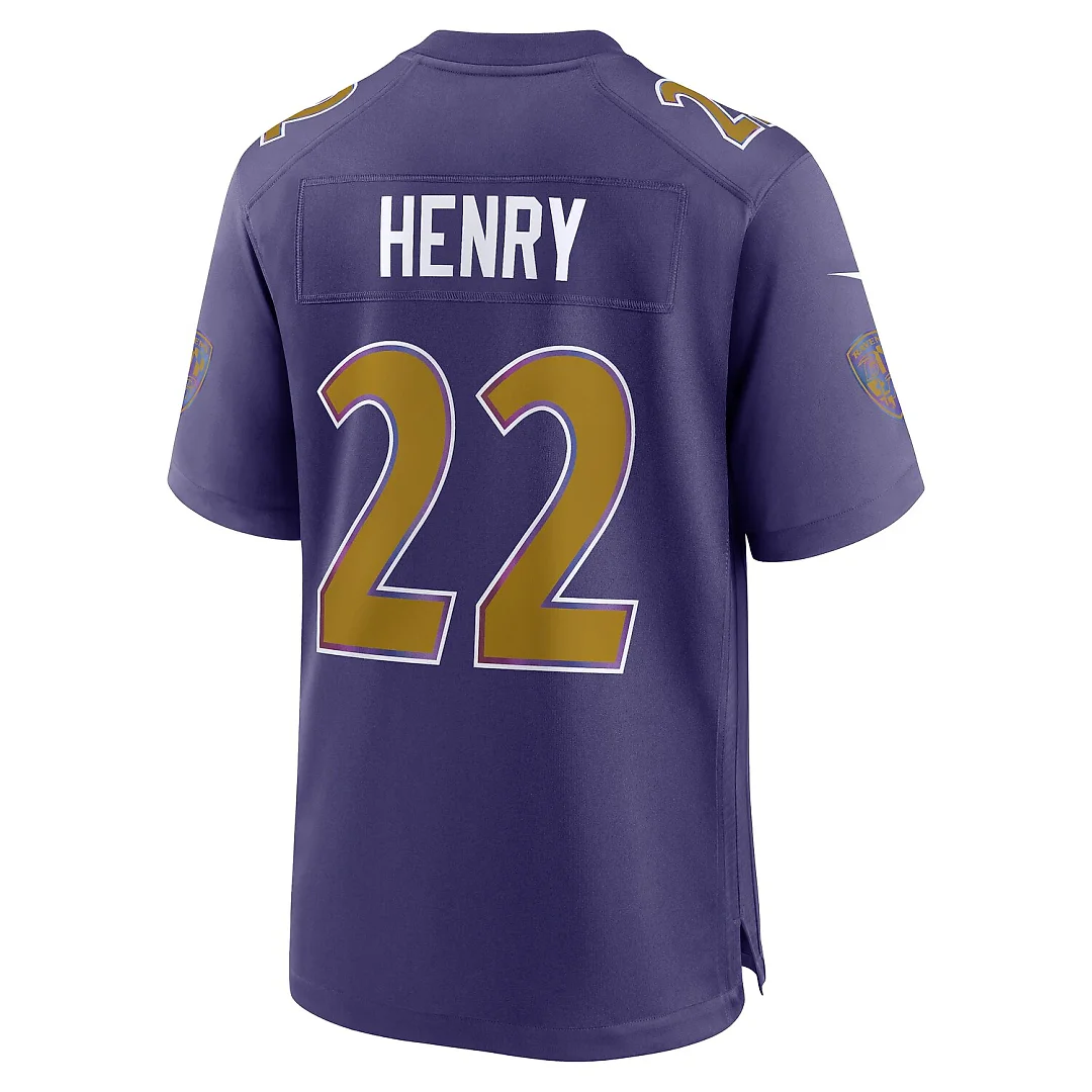 Zennovawear Derrick Henry Baltimore Ravens Alternate Game Jersey - Purple