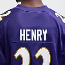 Zennovawear Derrick Henry Baltimore Ravens Game Player Jersey - Purple