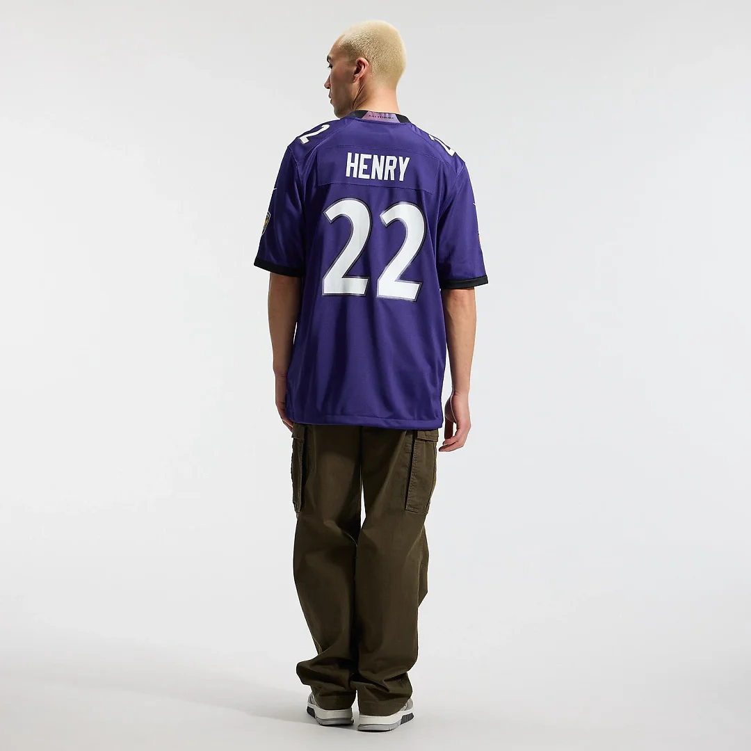 Zennovawear Derrick Henry Baltimore Ravens Team Game Jersey - Purple