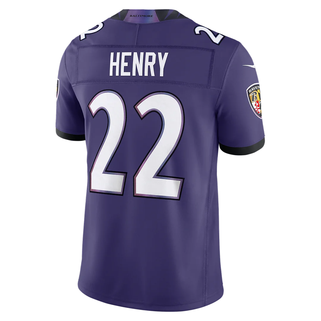 Zennovawear Derrick Henry Baltimore Ravens Team Vapor FUSE. Stitched Limited Jersey - Purple