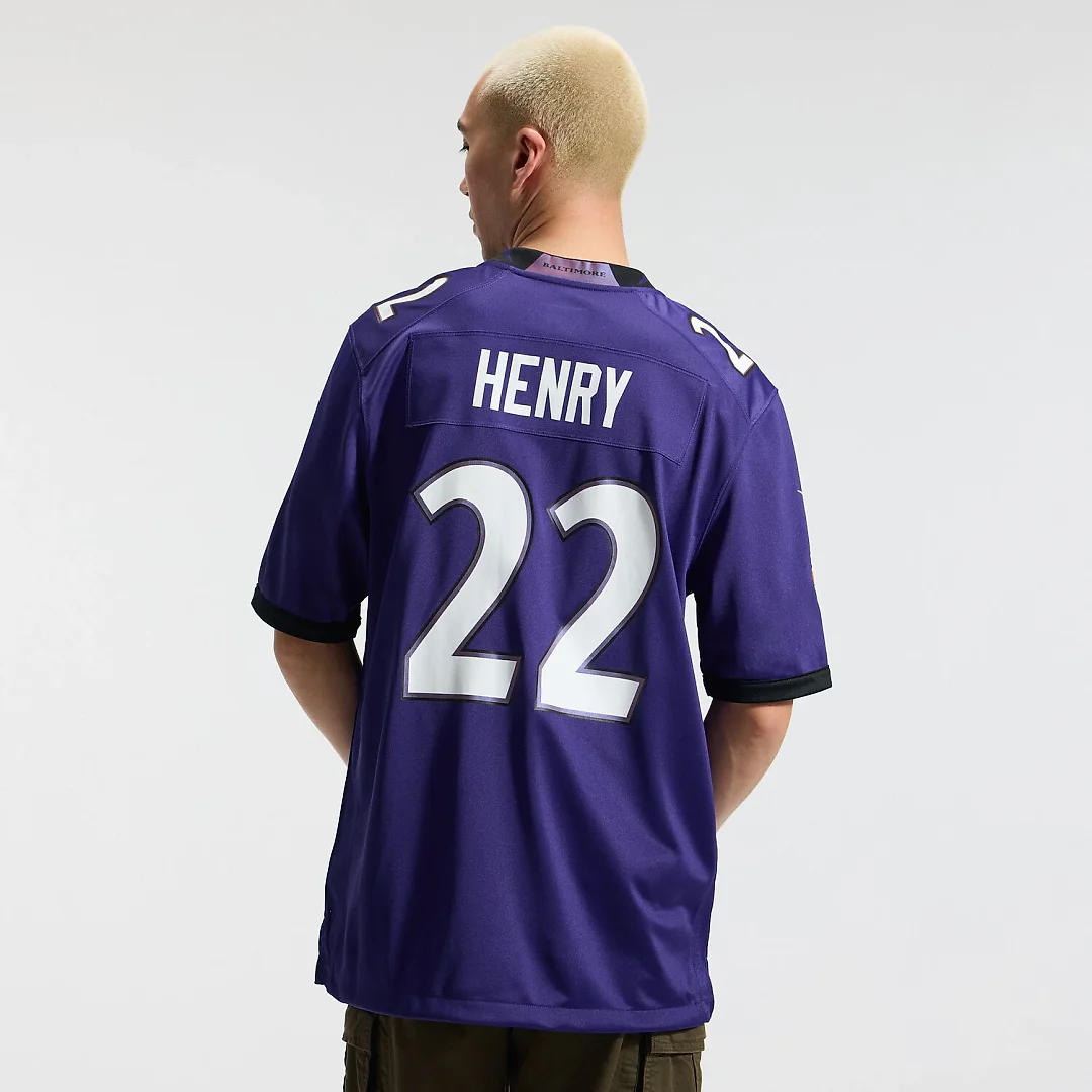 Zennovawear Derrick Henry Baltimore Ravens Team Game Jersey - Purple