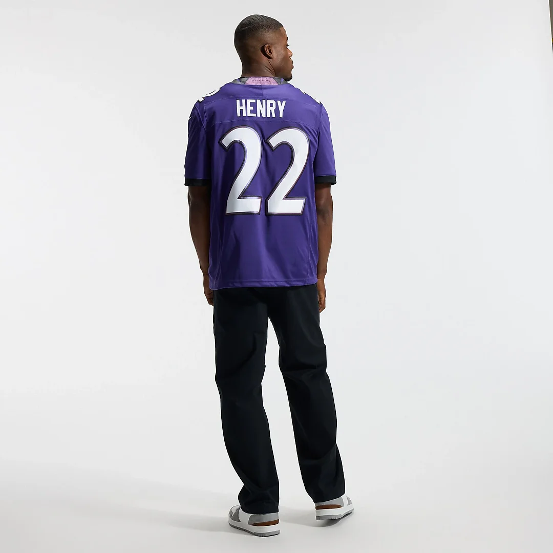 Zennovawear Derrick Henry Baltimore Ravens Team Vapor FUSE. Stitched Limited Jersey - Purple