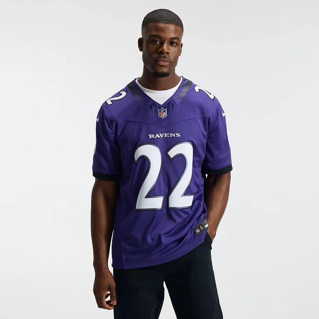 Zennovawear Derrick Henry Baltimore Ravens Team Vapor FUSE. Stitched Limited Jersey - Purple
