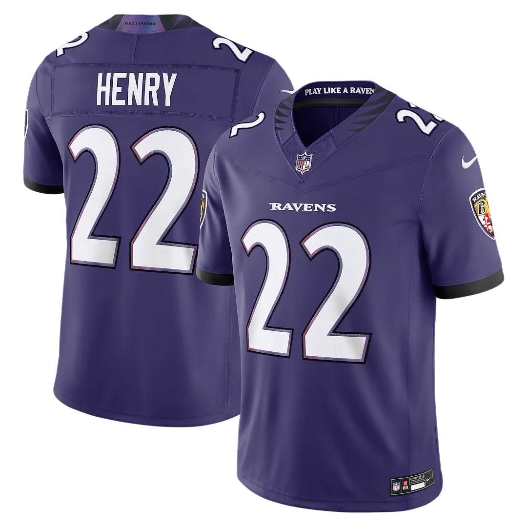 Zennovawear Derrick Henry Baltimore Ravens Team Vapor FUSE. Stitched Limited Jersey - Purple