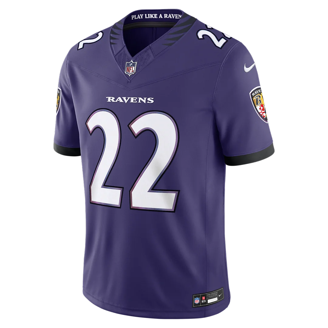 Zennovawear Derrick Henry Baltimore Ravens Team Vapor FUSE. Stitched Limited Jersey - Purple