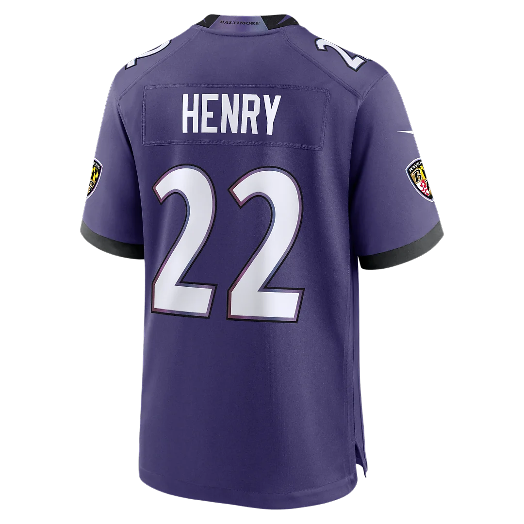 Zennovawear Derrick Henry Baltimore Ravens Team Game Jersey - Purple