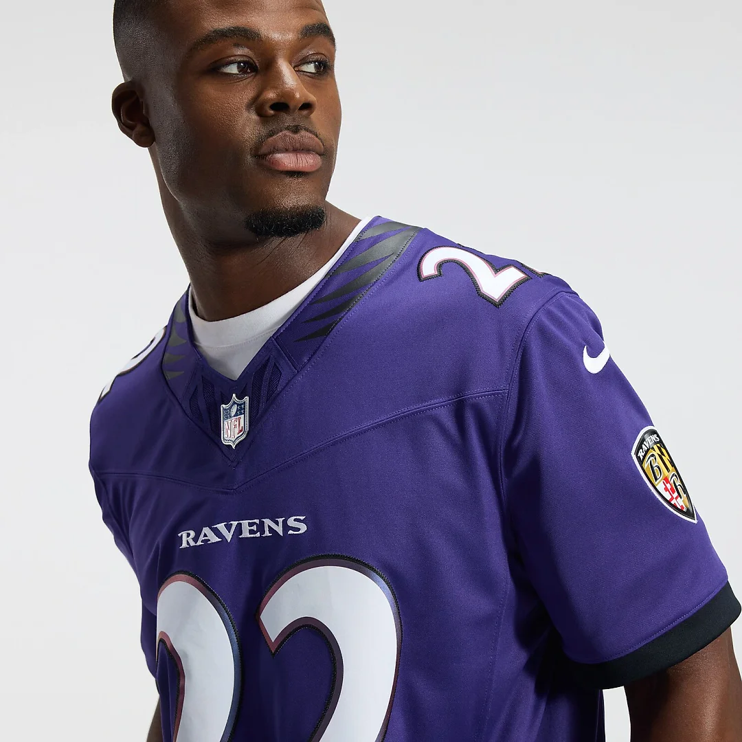 Zennovawear Derrick Henry Baltimore Ravens Team Vapor FUSE. Stitched Limited Jersey - Purple