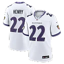 Zennovawear Derrick Henry Baltimore Ravens Game Jersey - White
