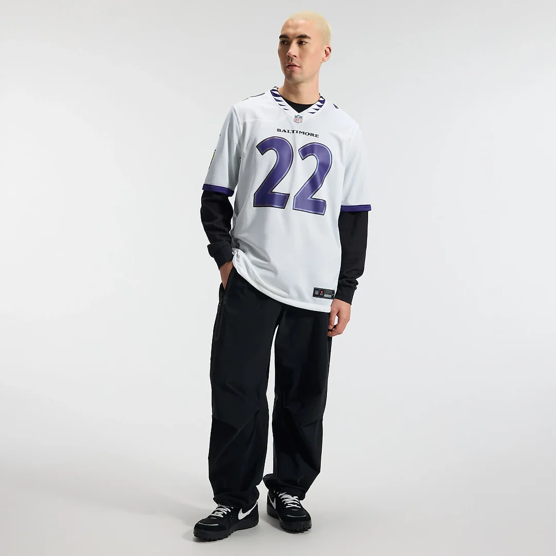Zennovawear Derrick Henry Baltimore Ravens Game Jersey - White