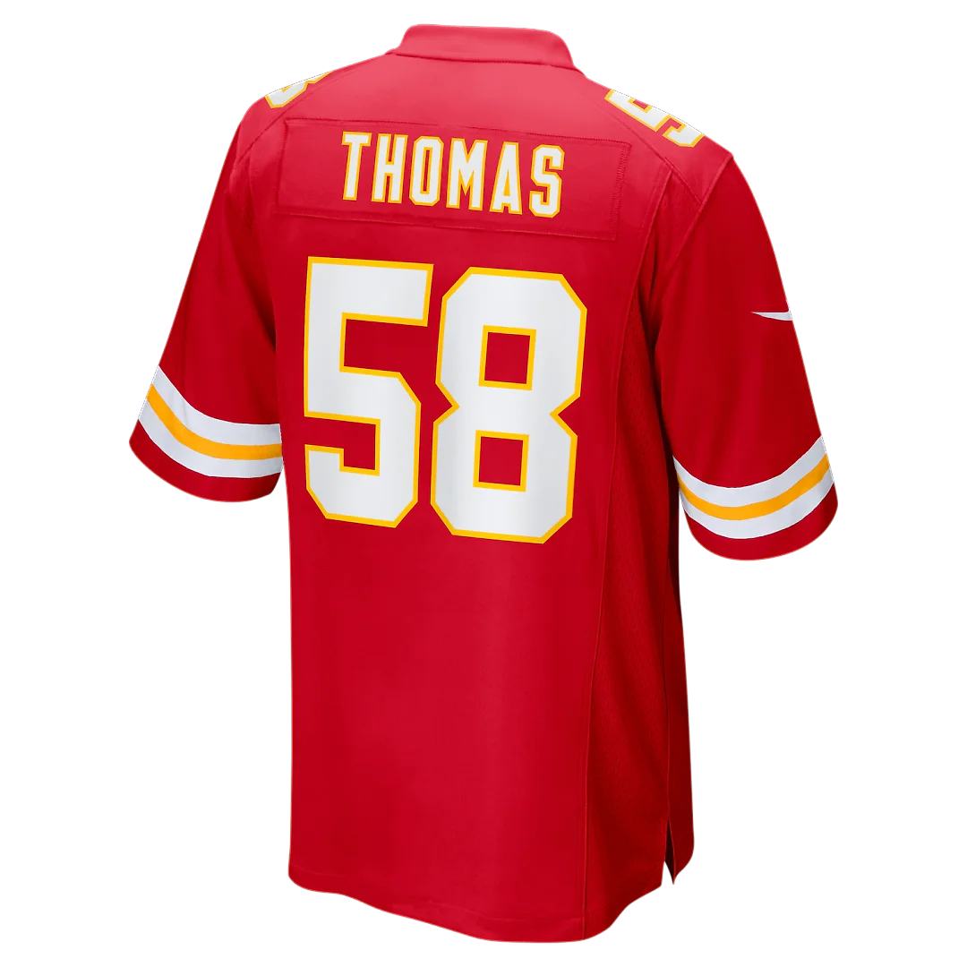 Zennovawear Derrick Thomas Kansas City Chiefs Game Retired Player Jersey - Red