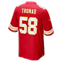 Zennovawear Derrick Thomas Kansas City Chiefs Game Retired Player Jersey - Red