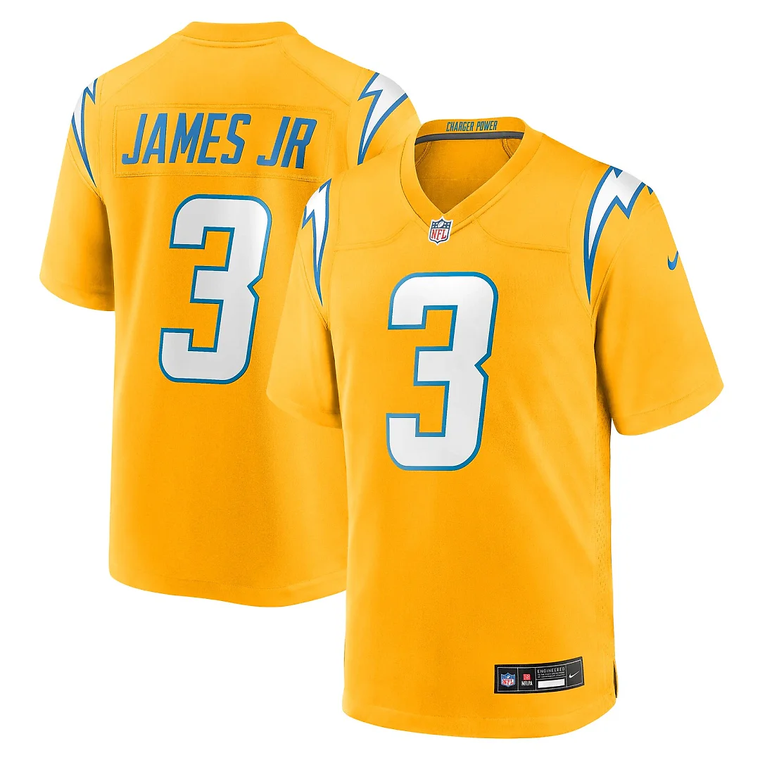 Zennovawear Derwin James Jr. Los Angeles Chargers Alternate Charger Power Game Player Jersey - Gold