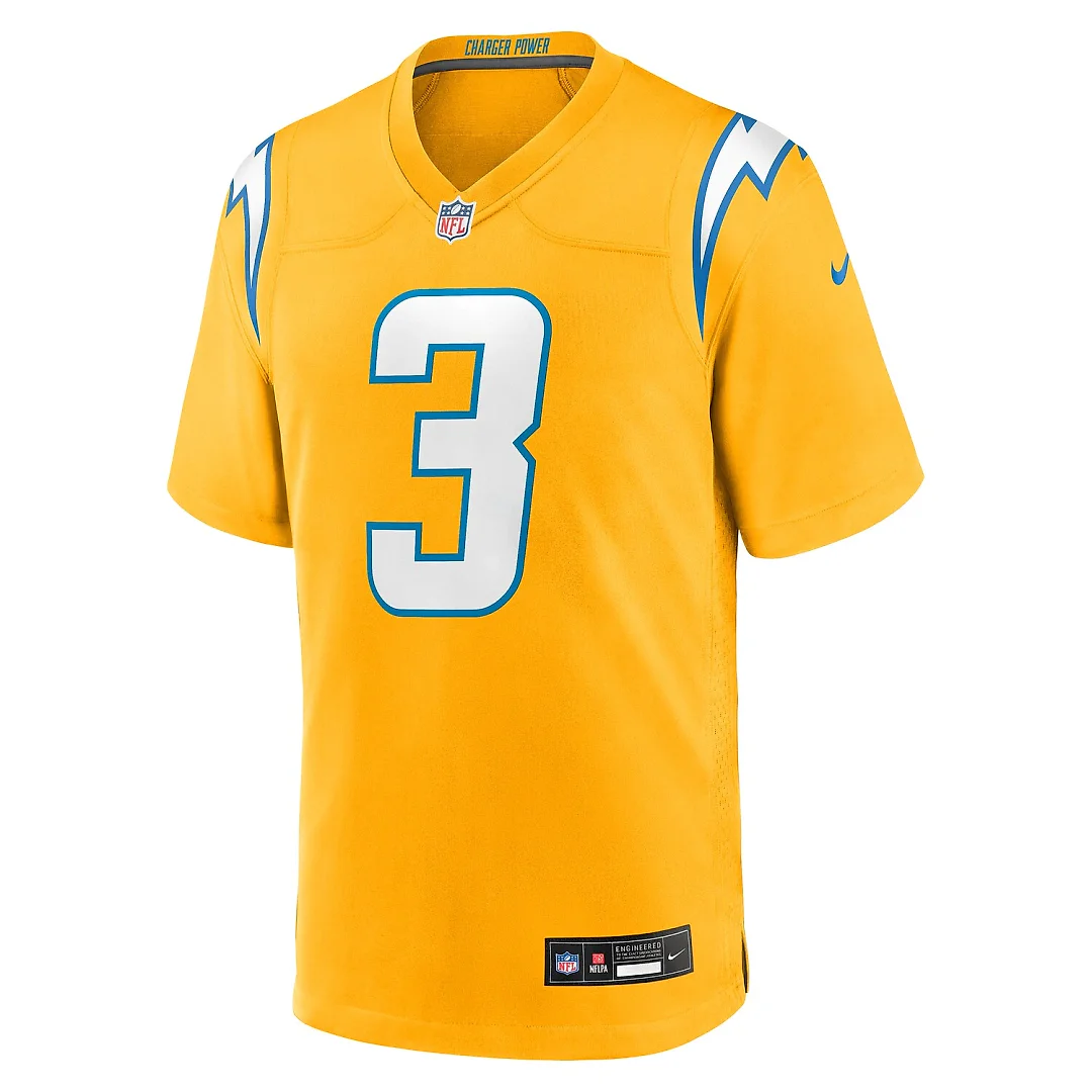 Zennovawear Derwin James Jr. Los Angeles Chargers Alternate Charger Power Game Player Jersey - Gold