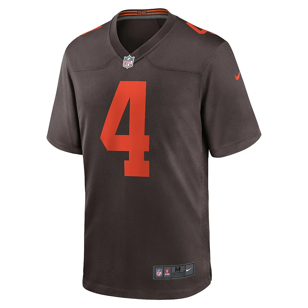 Zennovawear Deshaun Watson Cleveland Browns Alternate Game Jersey - Brown