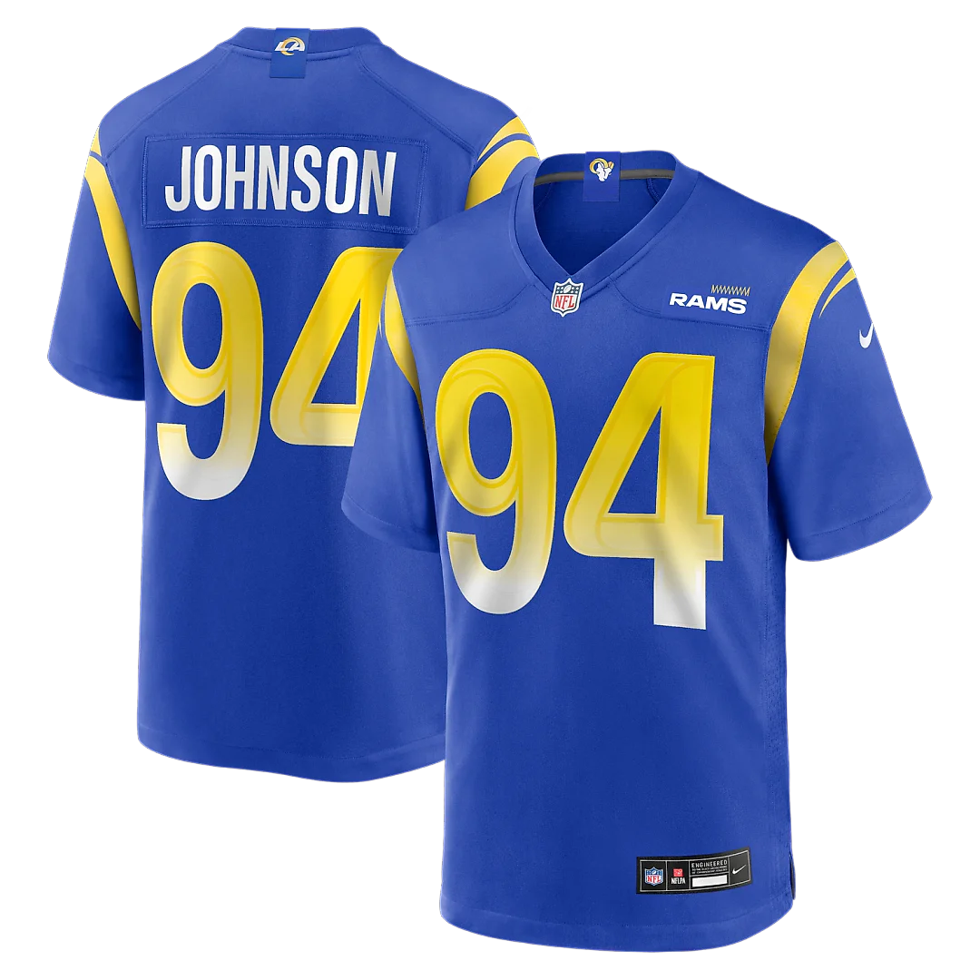 Zennovawear Desjuan Johnson Los Angeles Rams Home Game Jersey - Royal