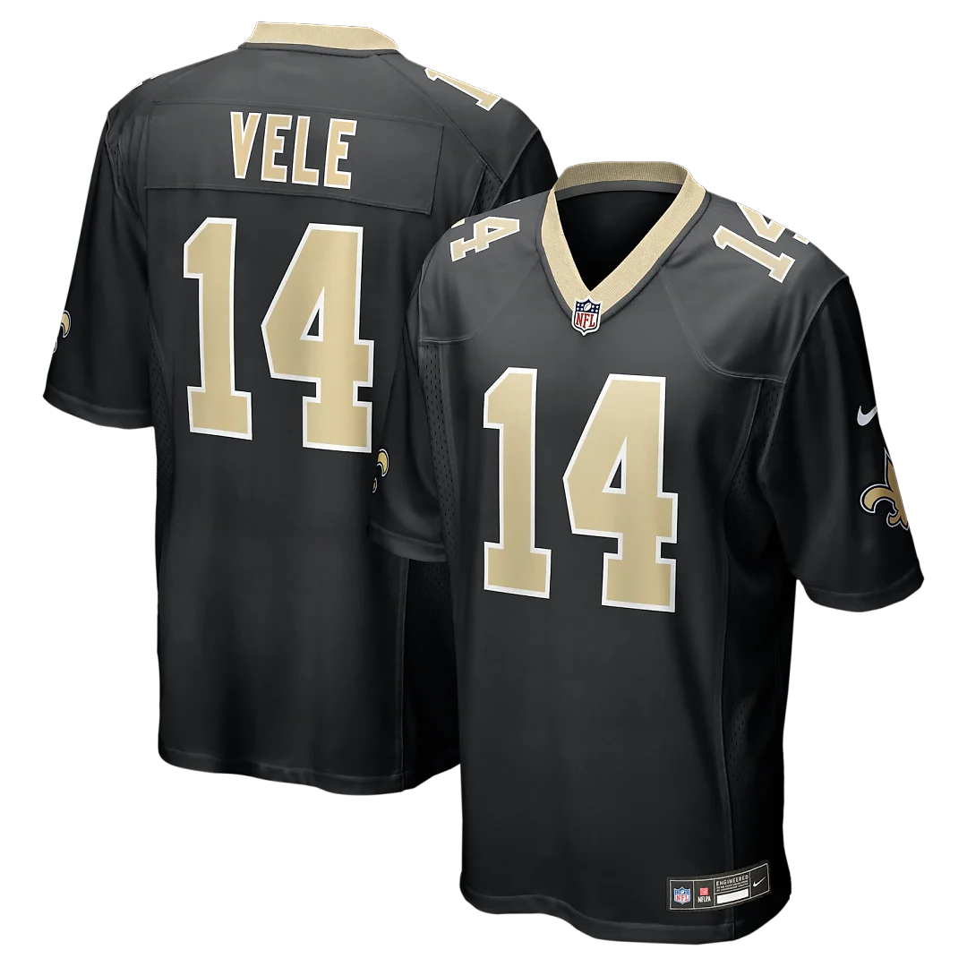 Zennovawear Devaughn Vele New Orleans Saints Team Game Jersey - Black