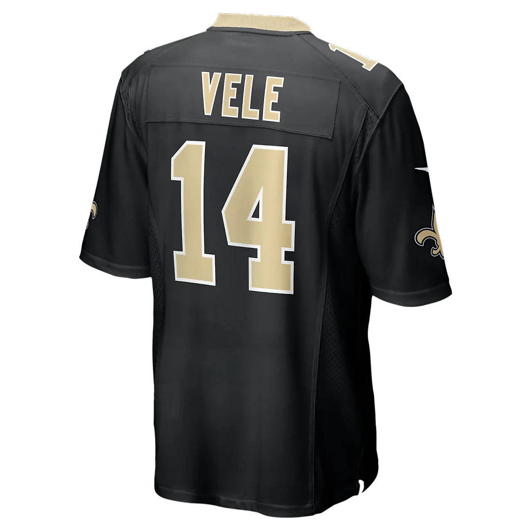 Zennovawear Devaughn Vele New Orleans Saints Team Game Jersey - Black